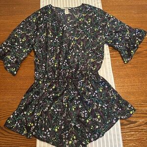 Victoria's Secret Black floral, one piece romper